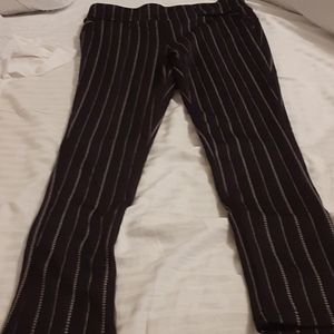 Slim style stretchy slacks.